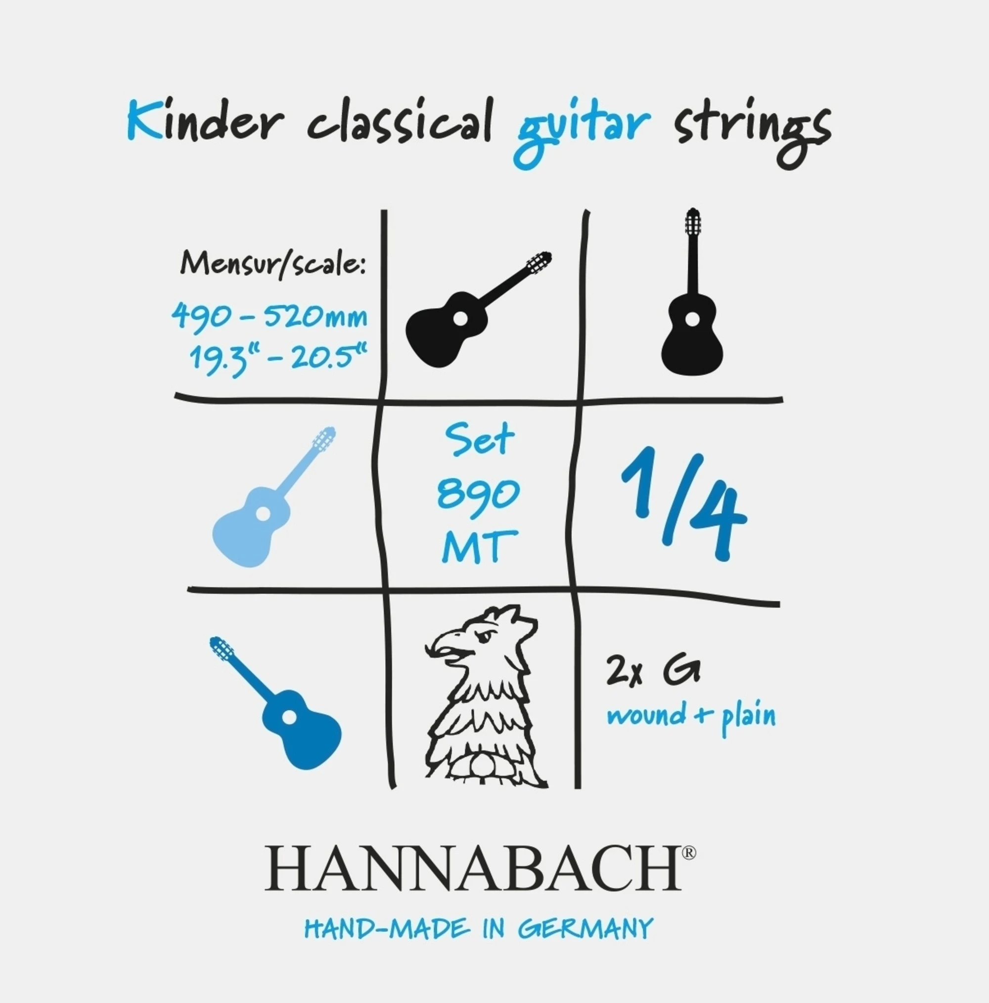 Hannabach 890 1/4 Kindergitarre